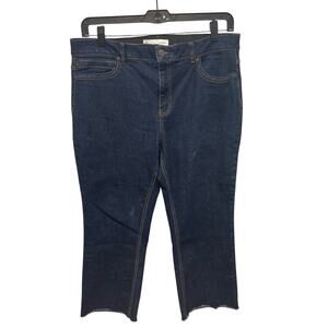 Est 1946 Womens Size 16 Hi-Rise Rough Hem Stretch Cotton Denim Blue Jeans